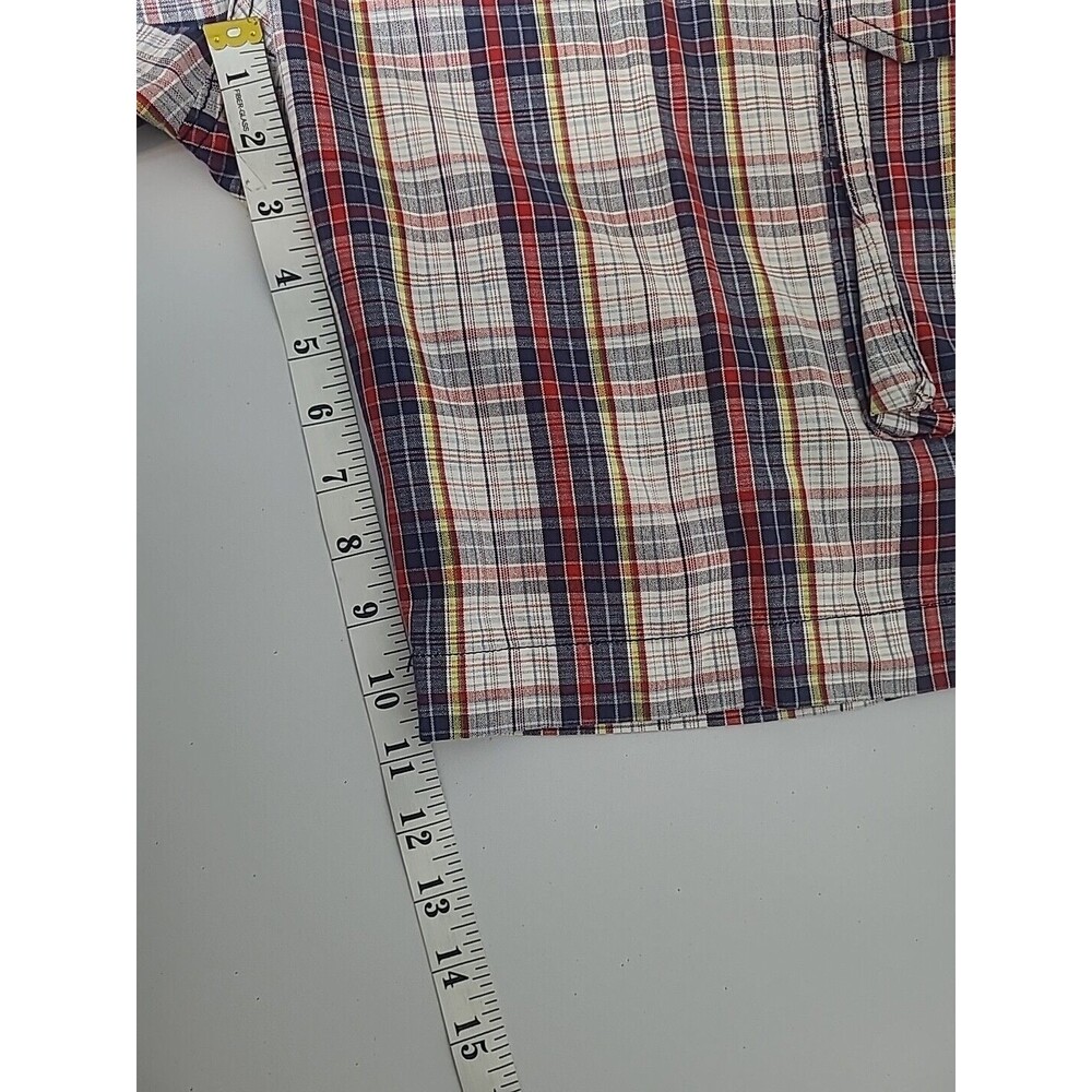US Expedition Multi-Color Plaid Check Cargo Shorts Mens Size 38 100% Cotton - Picture 5 of 8